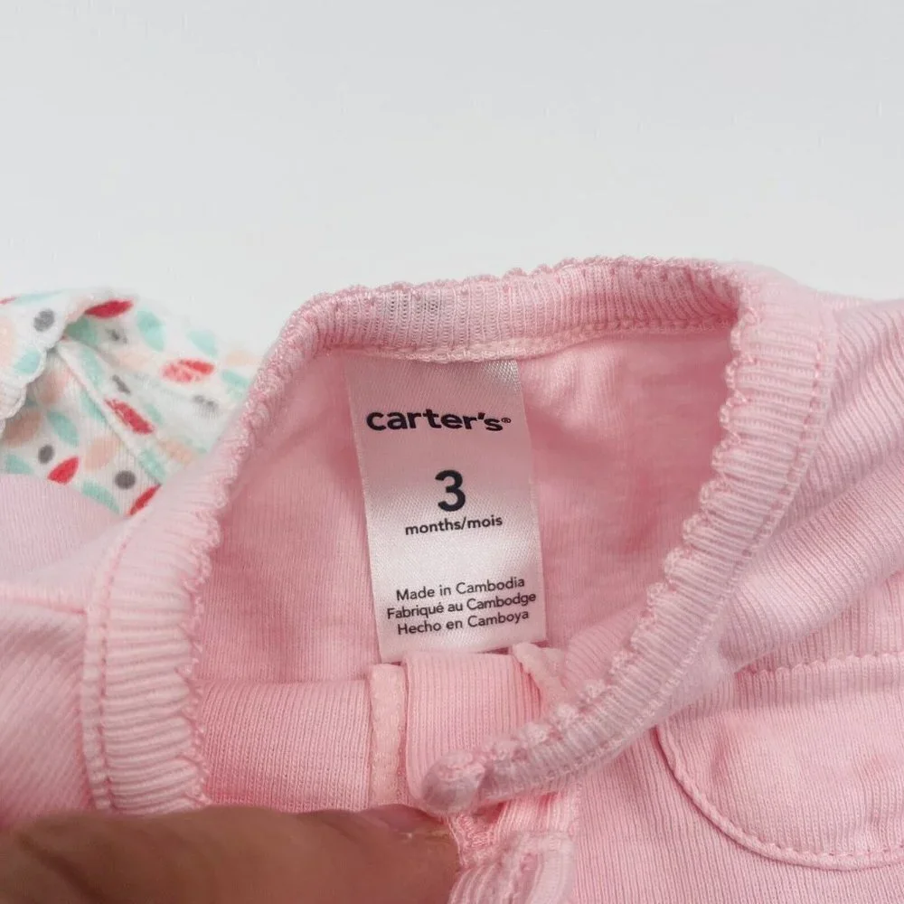 Carters Baby Girl 2 Piece Dress Set with Cardigan Size 3 Months in Pink 1821 - Picture 6 of 6